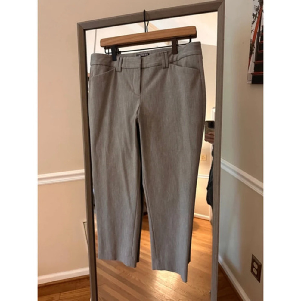 Express Gray Pinstripe Pants Women's Size 8